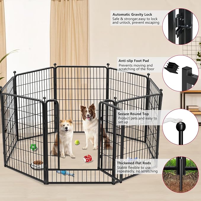 Dog Playpen 40 inch 22 Panels Indoor Outdoor Dog Pen - Image 4