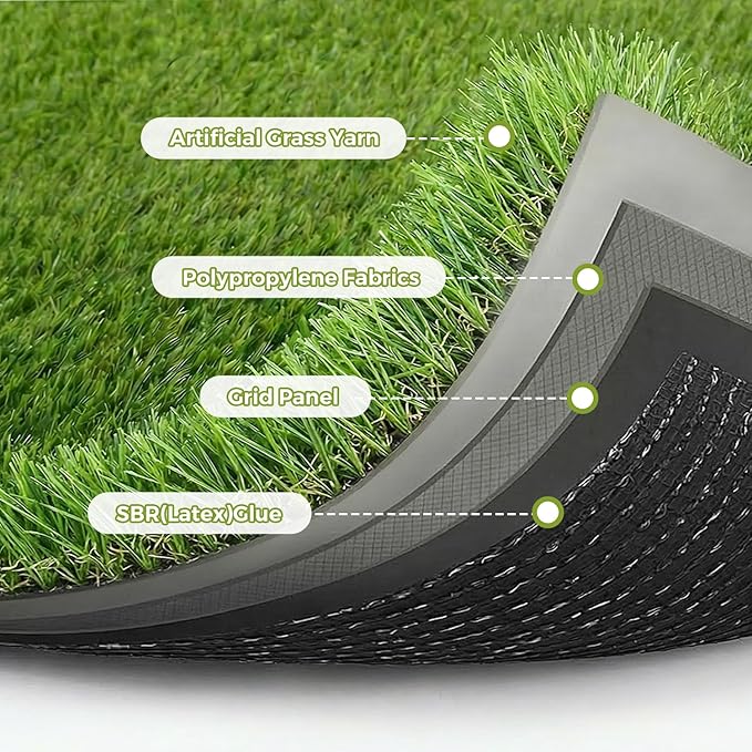 Artificial Grass Rug Indoor Outdoor, 8 x 8Inch Faux Grass Turf Sample, - Image 4
