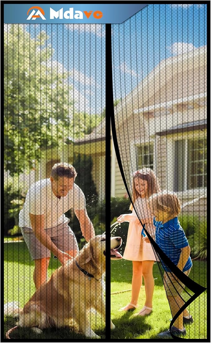 Mesh Screen with Magnetic Closure-Keeps Bugs Out Let Breeze in, Heavy Duty by Welcometobuy