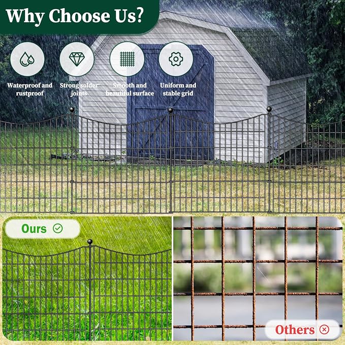 4 Panels Decorative Garden Fence - Image 3