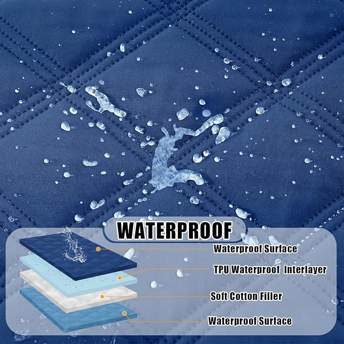 Smiry Waterproof Dog Bed Cover Blanket 82x120, Soft Reversible Pet Blanket - Image 2