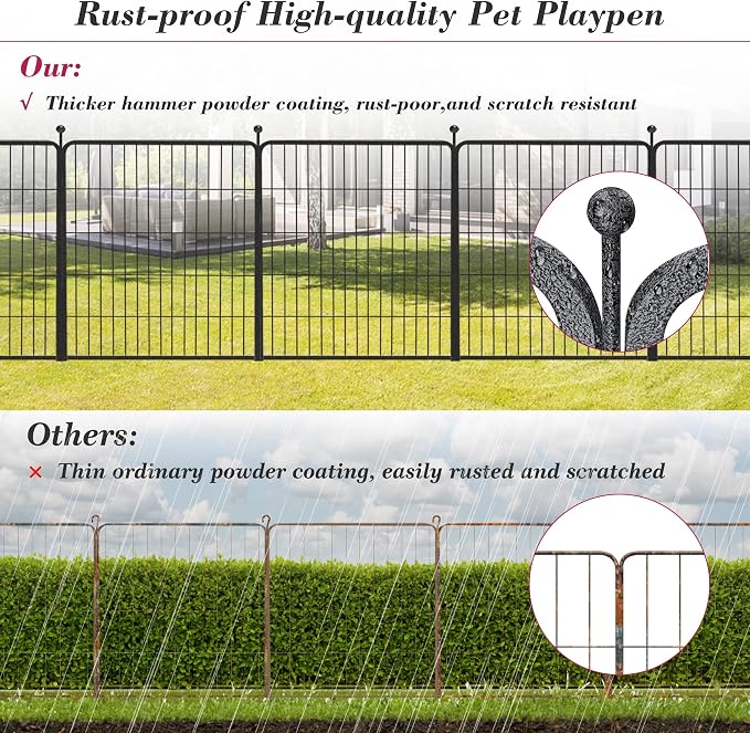 Dog Playpen 32 inch 28 Panels Indoor Outdoor Dog Pen - Image 6