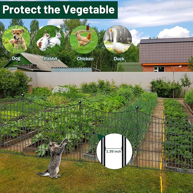 8 Panels No Dig Dog Fence Outdoor - Image 4