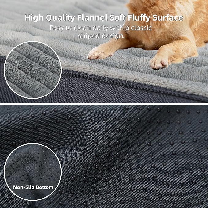 Dog Bed Extra Large Sized Dogs, Orthopedic Flannel XXL Dog Bed - Image 4